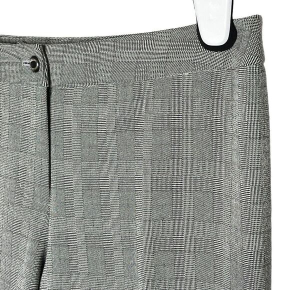 NWOT. Atelier Gray Plaid Dress Pants 4 Stretch Dark Academia Trousers - Picture 4 of 7